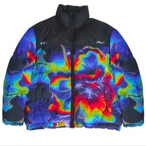 New MAALAVIDAA x Off/Script RGB HUG PUFFER FULL ZIP JACKET Coat Parka